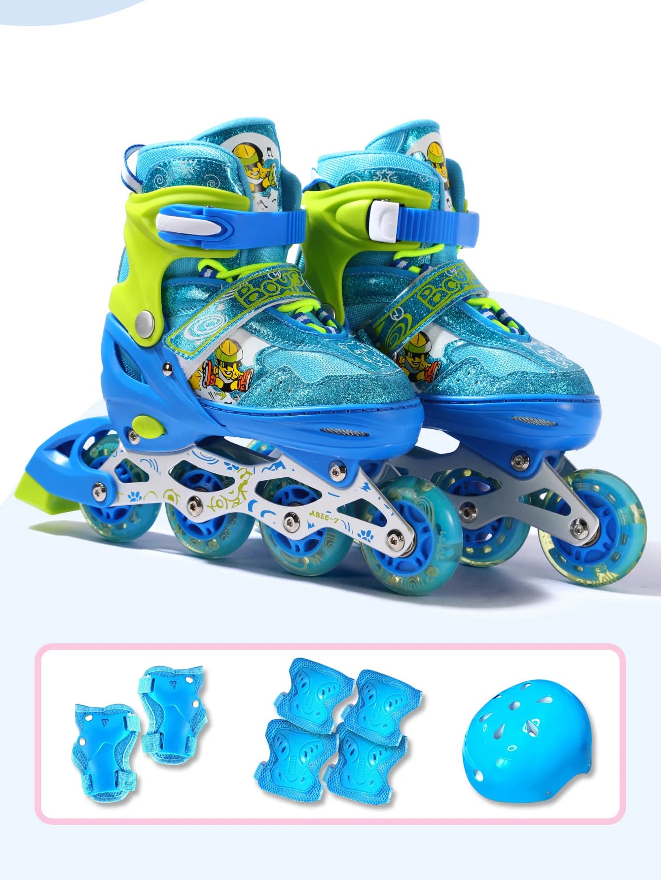 Easy Star Sports Wind 1 paio di pattini da uomo e da donna per principianti di dimensioni regolabili PU in linea per sport ricreativi all'aperto