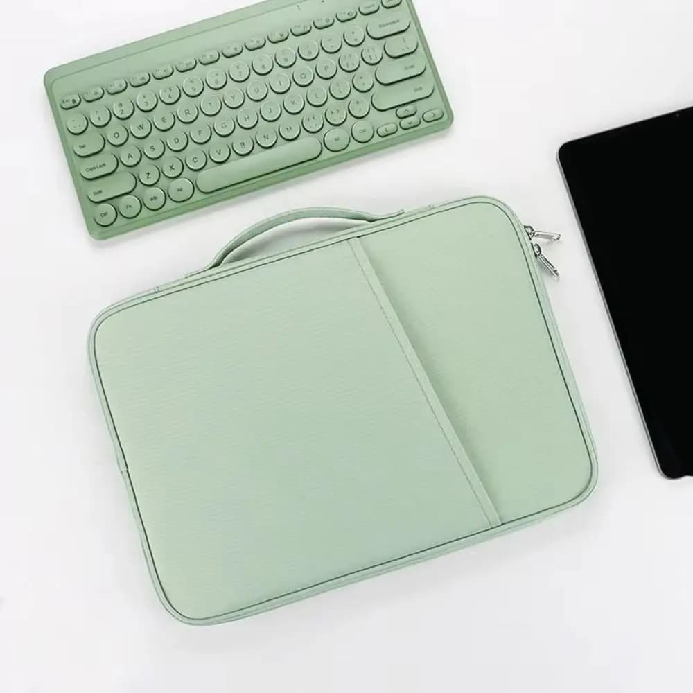 Borsa per laptop con maniglia, leggera, con doppia cerniera, custodia per computer portatile da 11 pollici, custodia impermeabile per tablet, custodia per computer ultra sottile