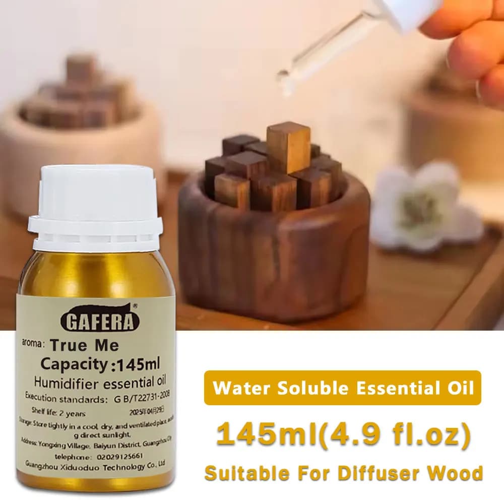 GAFERA 145ml (4.9 fl.oz) Oli Essenziali True Me/Salvia e Sale Marino - Per Diffusori in Legno, Legno Profumato, Pietre Aromatiche e Umidificatori