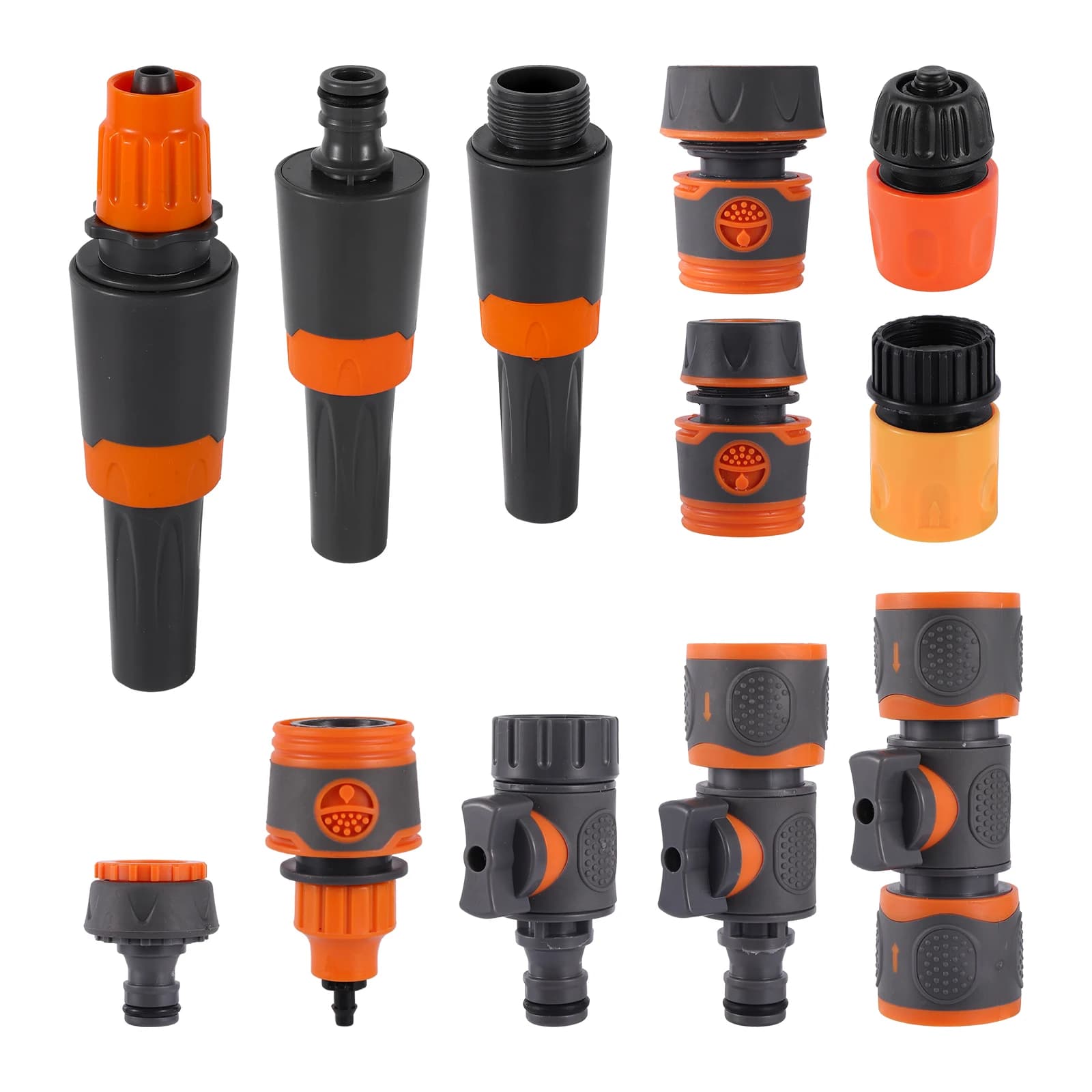 High Pressure Water Gun Adjustable Direct Spray Gun 1/2"3/4" Garden Pipe Fast Irrigation Connector Water Stop Joint