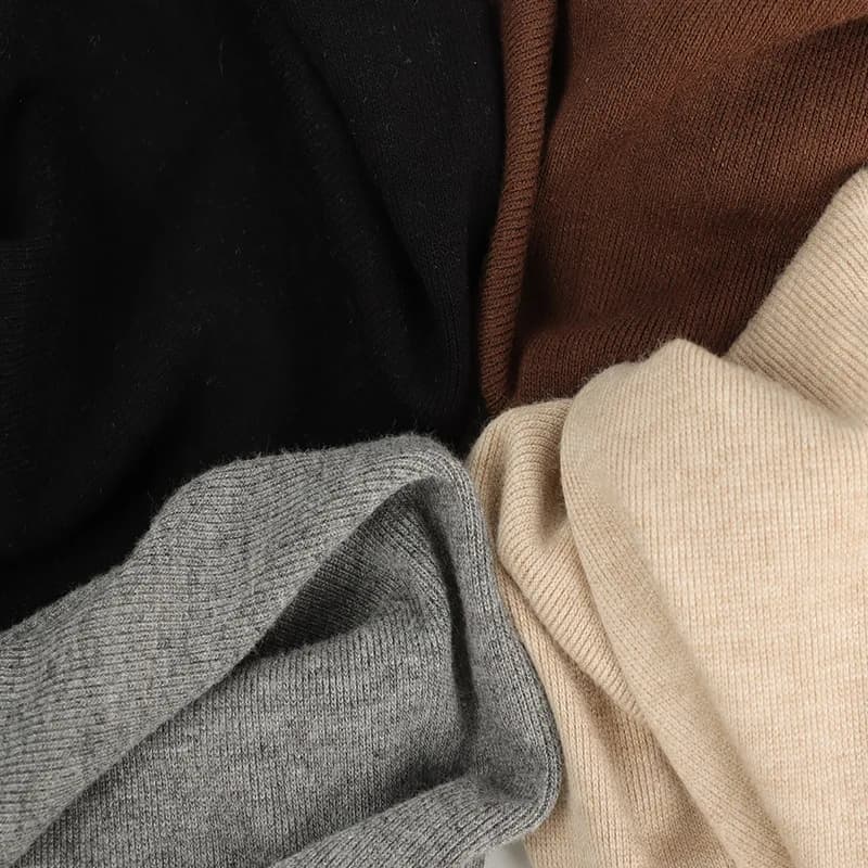 Imitation Cashmere Fine Stripe Double Sided Fleece Knit Base Layer Set Casual Wear Women Glutinous Velvet Fabric Material