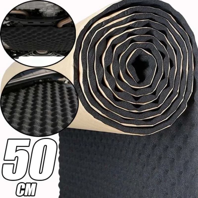 Acoustic Car Insulator 50cm, Foam Absorbent, Subwoofer Mat, Silent Insulation for Car hood