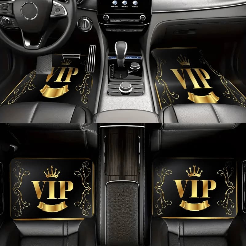 4 pezzi elementi di design in stile VIP GM SUV tappetino per auto sedili anteriori e posteriori per tutti i veicoli, accessori per auto eleganti e durevoli A