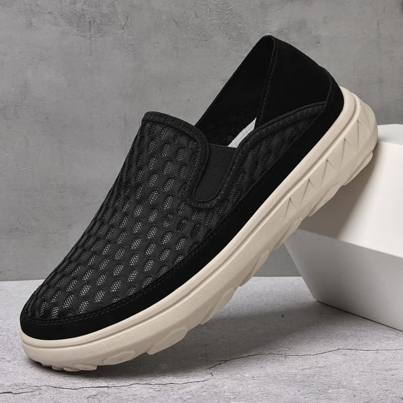 2026 Summer Hollow Out Loafers Men Casual Shoes Breathable Mesh Man Moccasins Men's Flat Sneakers Slip On Flats Driving Shoes