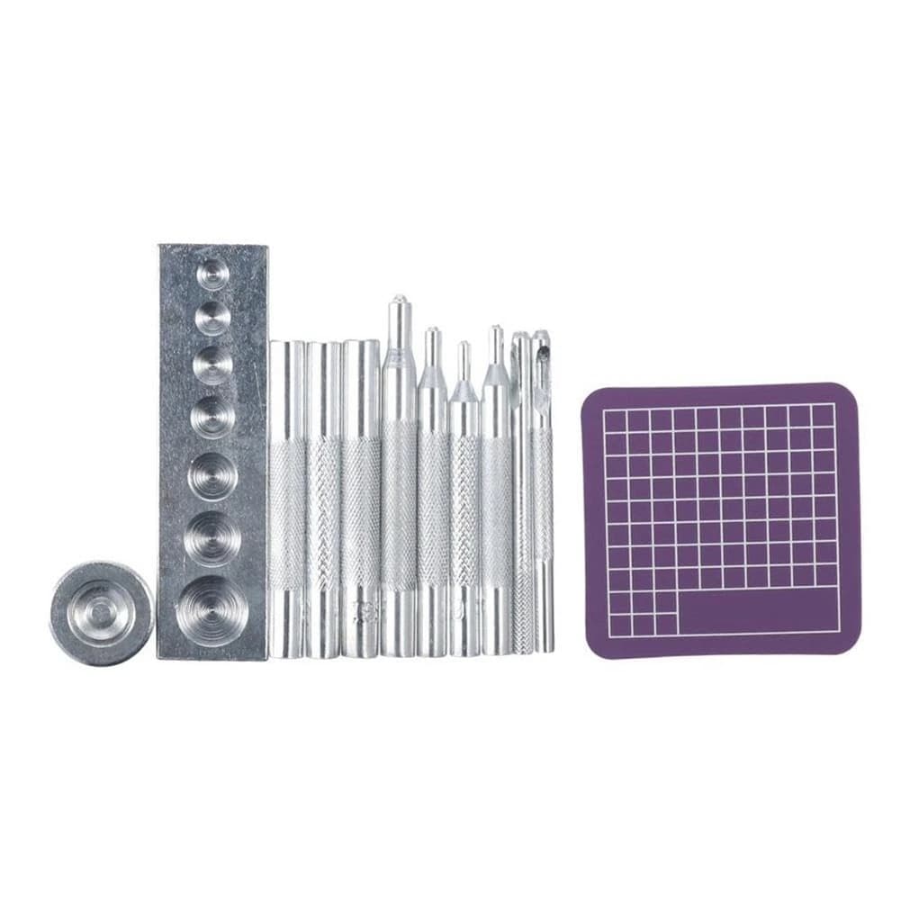 The best of 2025-12 pieces leather rivets leather rivets installation set punching tools for leather processing for carrying bags