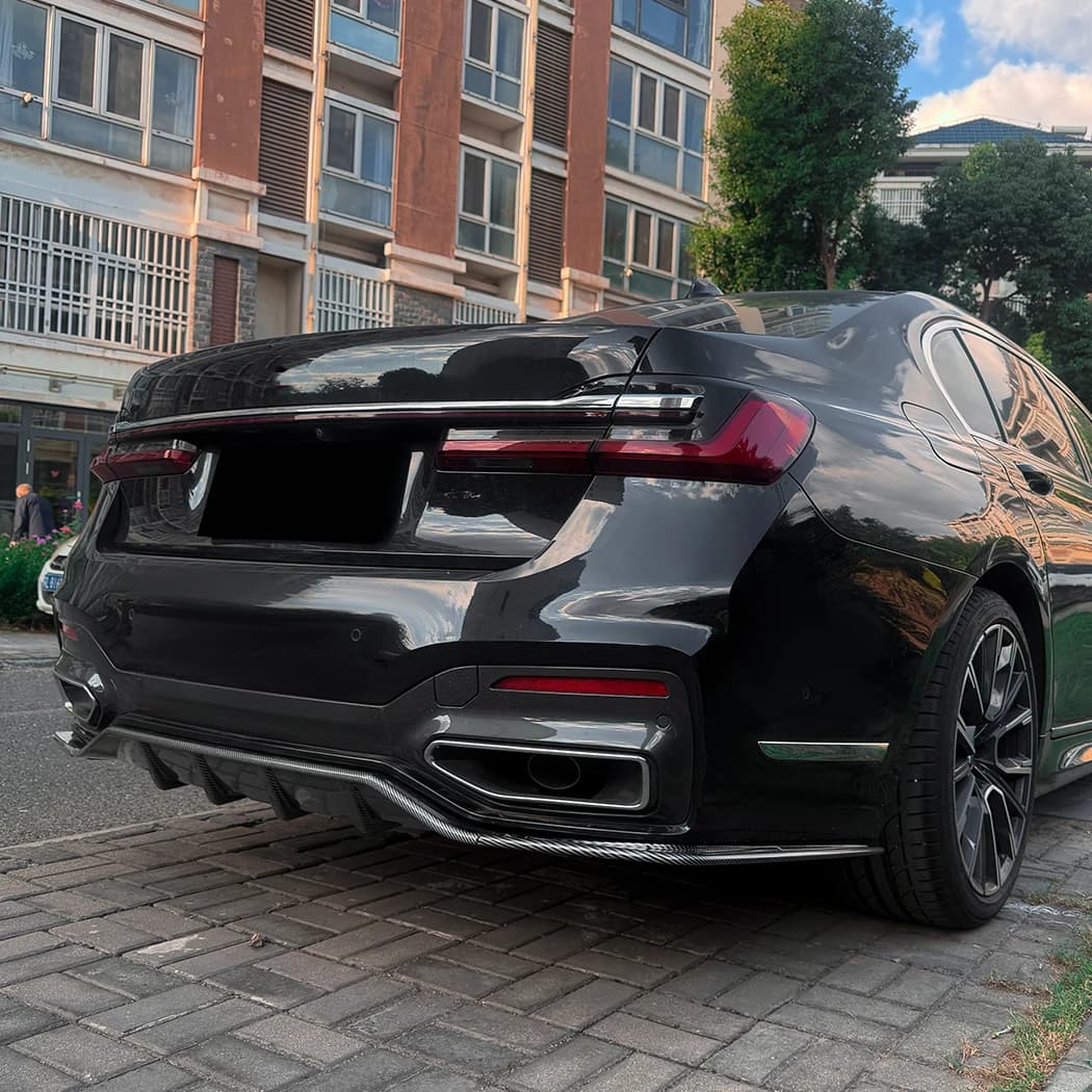 Car Rear Bumper Diffuser Lip Rear Side Splitters Spoiler Lip For BMW 7 Series G11 G12 M Sport 2019-2022 BodyKits Tuning