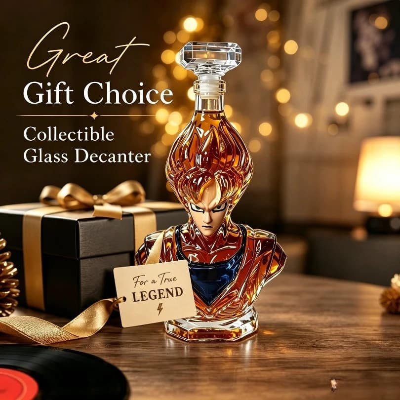 Clear Crystal Liquor Bottle Unique Bar Decor Display Ornament Ideal Gift for Bourbon Rum Spirits Lovers Home Bar Tabletop Decor