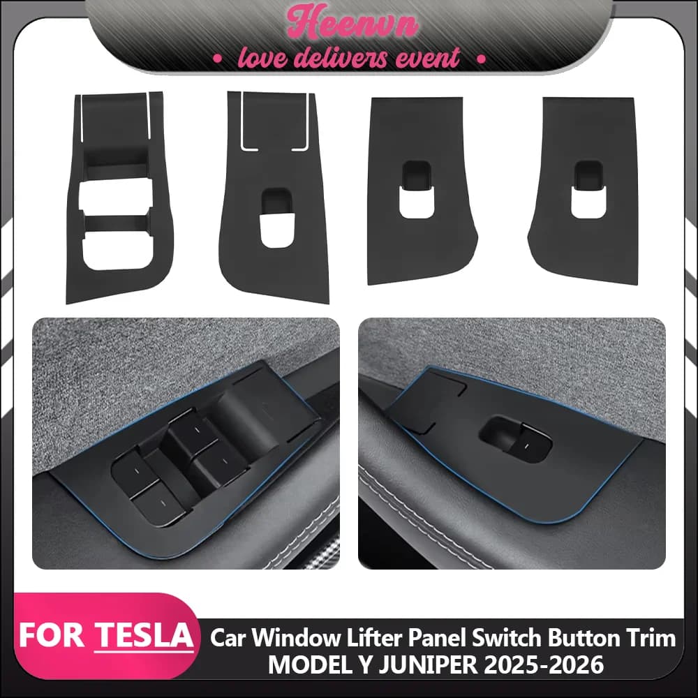 Adesivo in Silicone per Pannello di Controllo Finestrini Tesla Model Y Juniper 2025 2026, Accessori Interni Auto