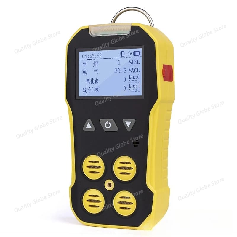 Rilevatore multigas O2 H2S CO LEL Misuratore di gas 4 in 1 Ossigeno Idrogeno Solforuro Monossido di carbonio Rilevatore di perdite di gas combustibile
