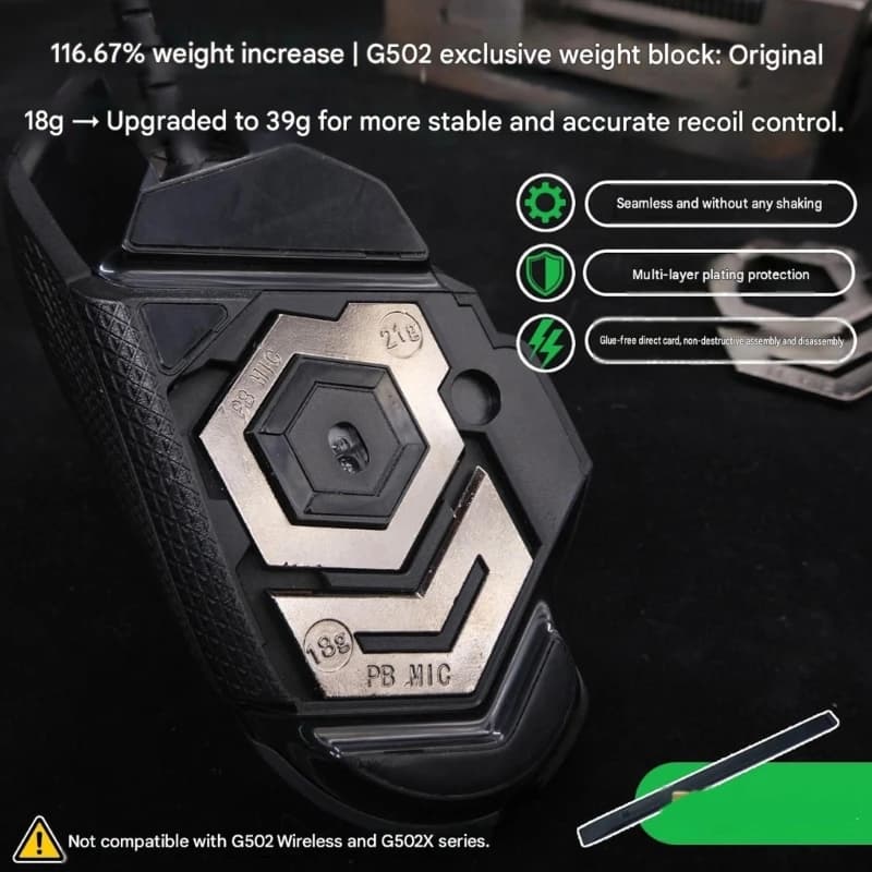 Metal Replacement Mouse Weights for G502 Corded Mouse Gaming Control Tuning, Drag Response Changes, and Daily Mouse H8WD