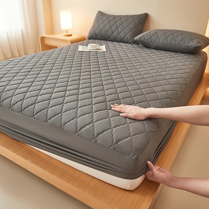 Protezione per materasso impermeabile Coprimaterasso per letto in rilievo Coprimaterasso con angoli morbido e traspirante 120/150/180/220x200 Lavabile