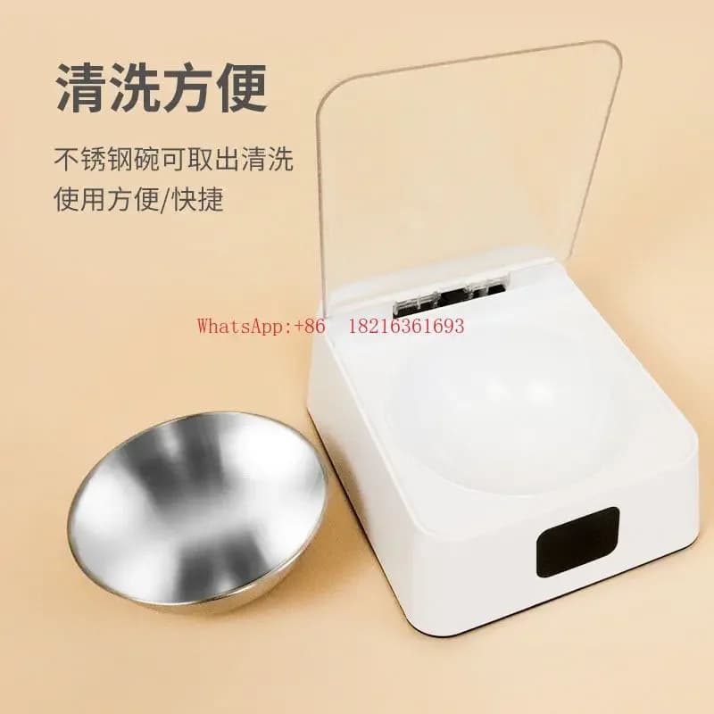 Limited Offer Stainless Steel Pet Smart Health Bowl Induction Automatic Feeding Wet Food Preservation Pet Cat Bowl Insect Proof