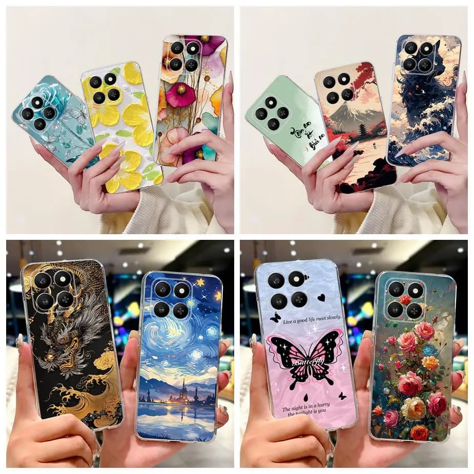 For Honor X7d 5G Case Honor400 Smart LGN-NX1 Fashion Painted Cover Soft Silicone Phone Case For Honor 400 Smart HonorX7d 5G Bags