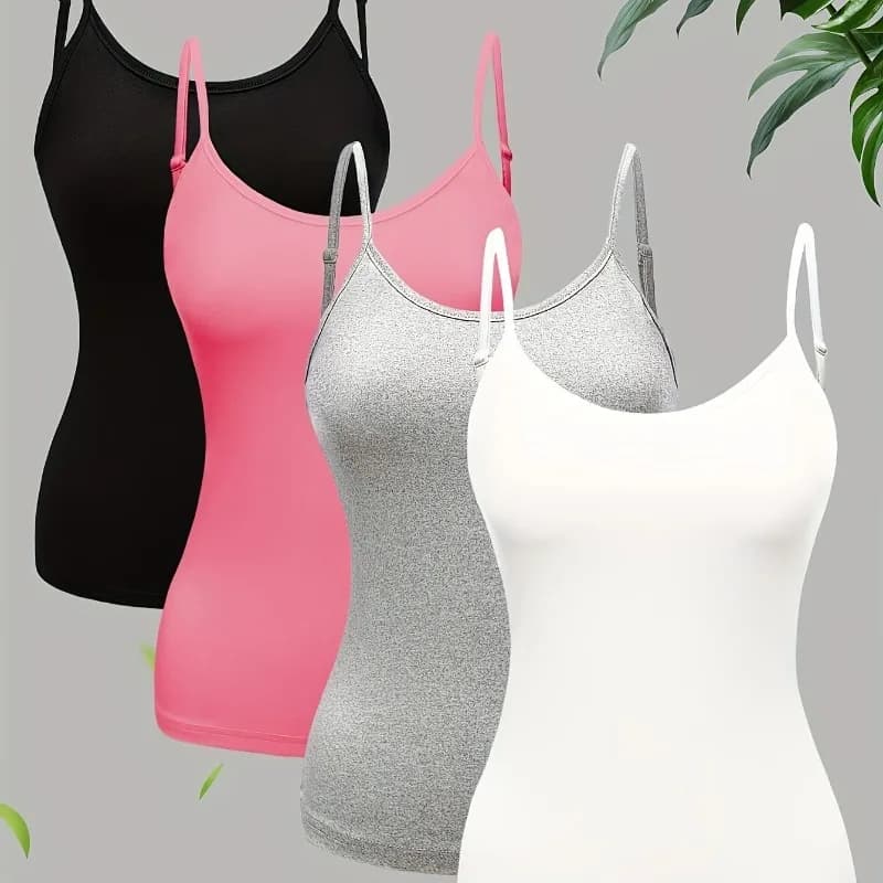 Modal with Chest Cushion Camisole Vest Women's Bra Cup Integrated Yoga Exercise Slim Fit Base Shirt Student Pajama Suspenders