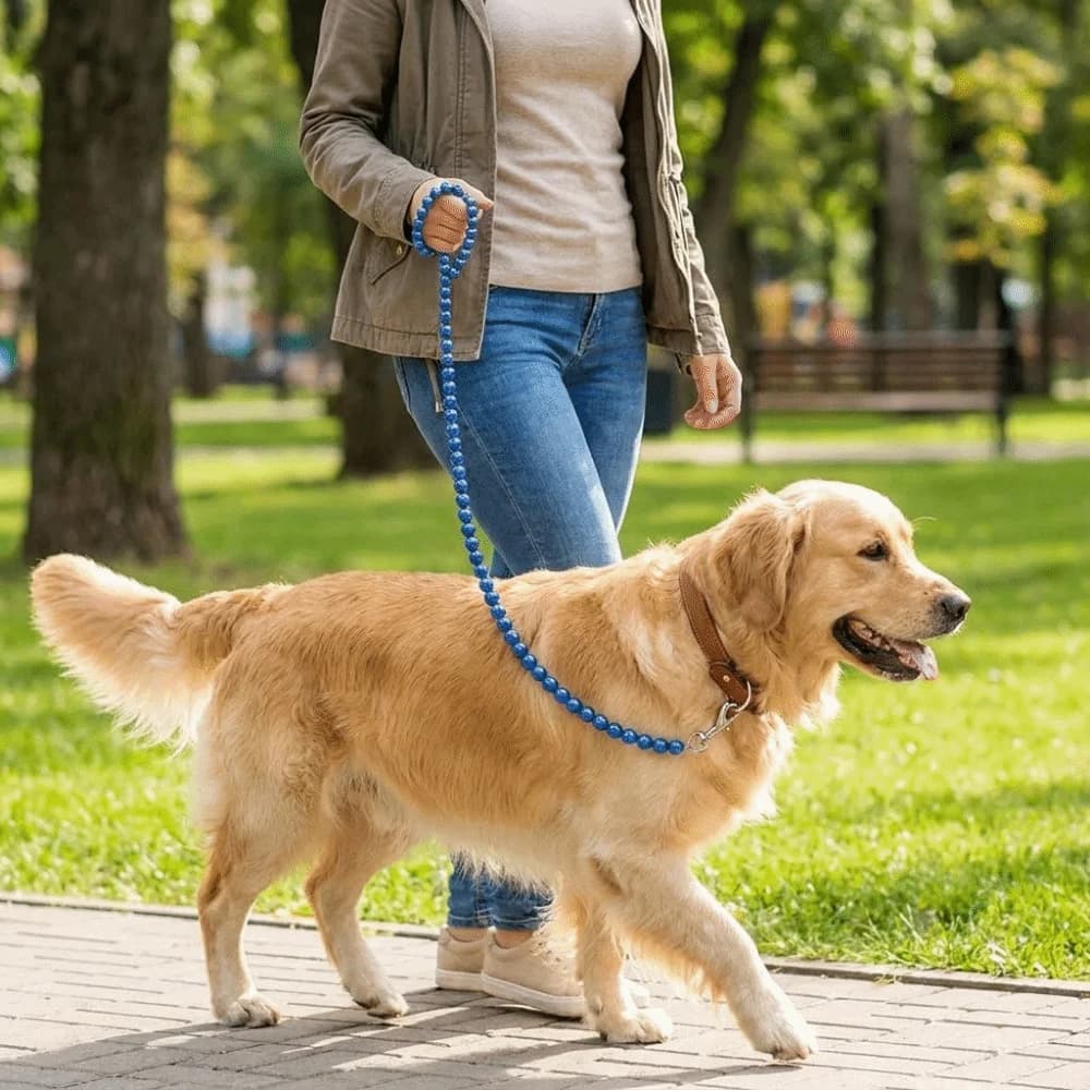 Guinzaglio per Cani Resistente ai Morsi con Perle Artificiali, Guinzaglio Anti-Fuga Impermeabile Decorativo per Uso Quotidiano