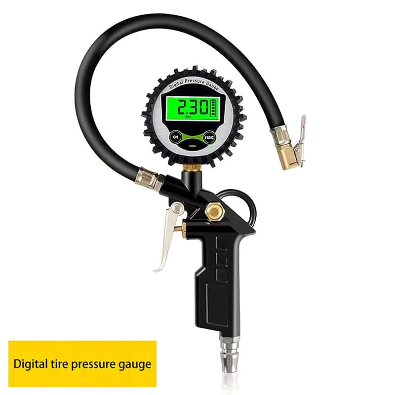 Strumento di valutazione della pressione dell'aria dei pneumatici del veicolo 220PSI, completo con pompa di gonfiaggio del comparatore