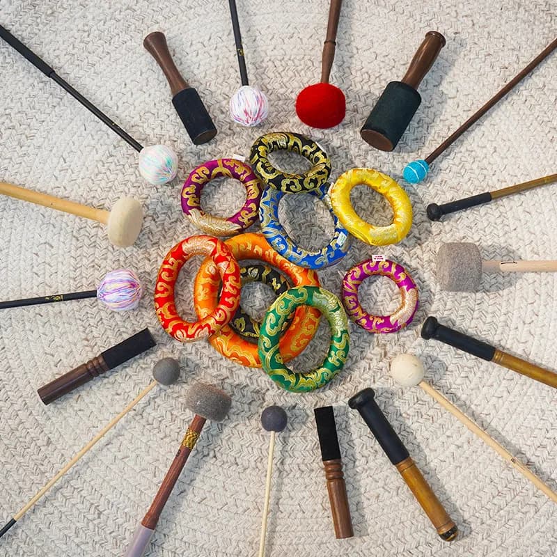 Singing Bowl Stick Handmade Buddhist Bowl Cushion Meditation Sound Healing Tibetan Bowls Mallet Percussion Instrument Parts