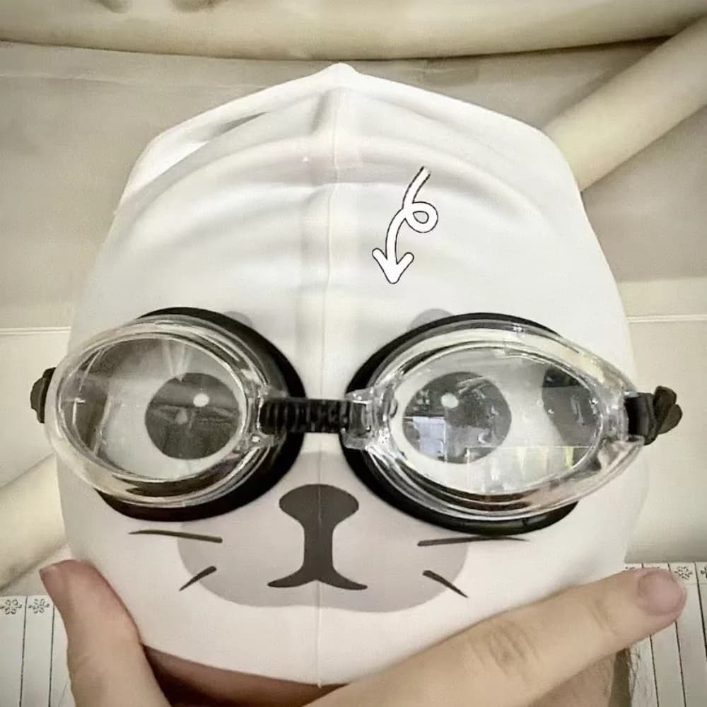 Cute Waterproof Silicone Swim Cap Quick Dry Funny Swimming Hat Comfortable Fit Cartoon Animal Printed Cap Pool Use
