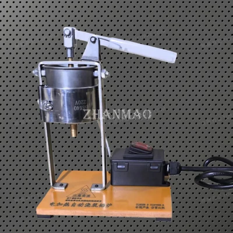 Press Type Automatic Feeding Lead Furnace Precious Metal Soldering Pot Electric Heating Station Lure Weight Casting Making Tool