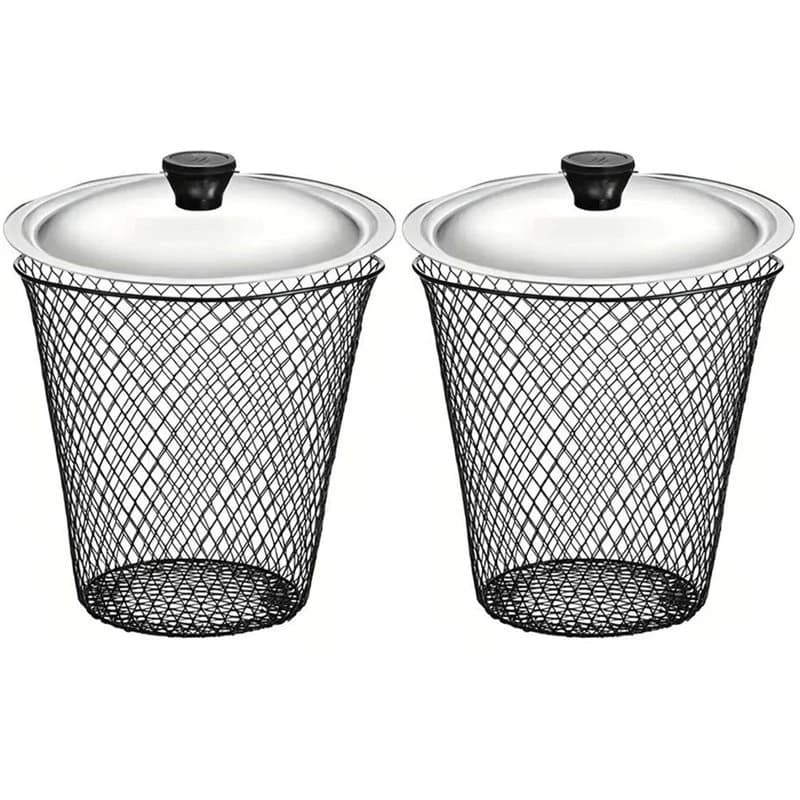 ABCA-Worm Composting Bin With Lid Metal Mesh In-Ground Bin Nutrient Supply Kitchen Scraps Garden Waste Harvesting