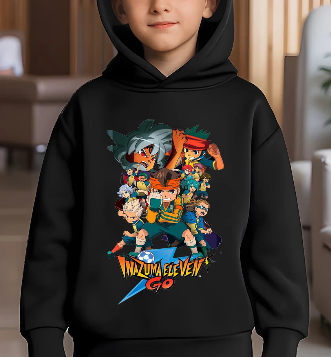Gioco Inazuma Eleven Go Felpe con cappuccio Felpa con cappuccio per bambini Ragazzi Anime Pullover Felpa con cappuccio calda invernale Abbigliamento per bambini Cappotto per ragazze Autunno