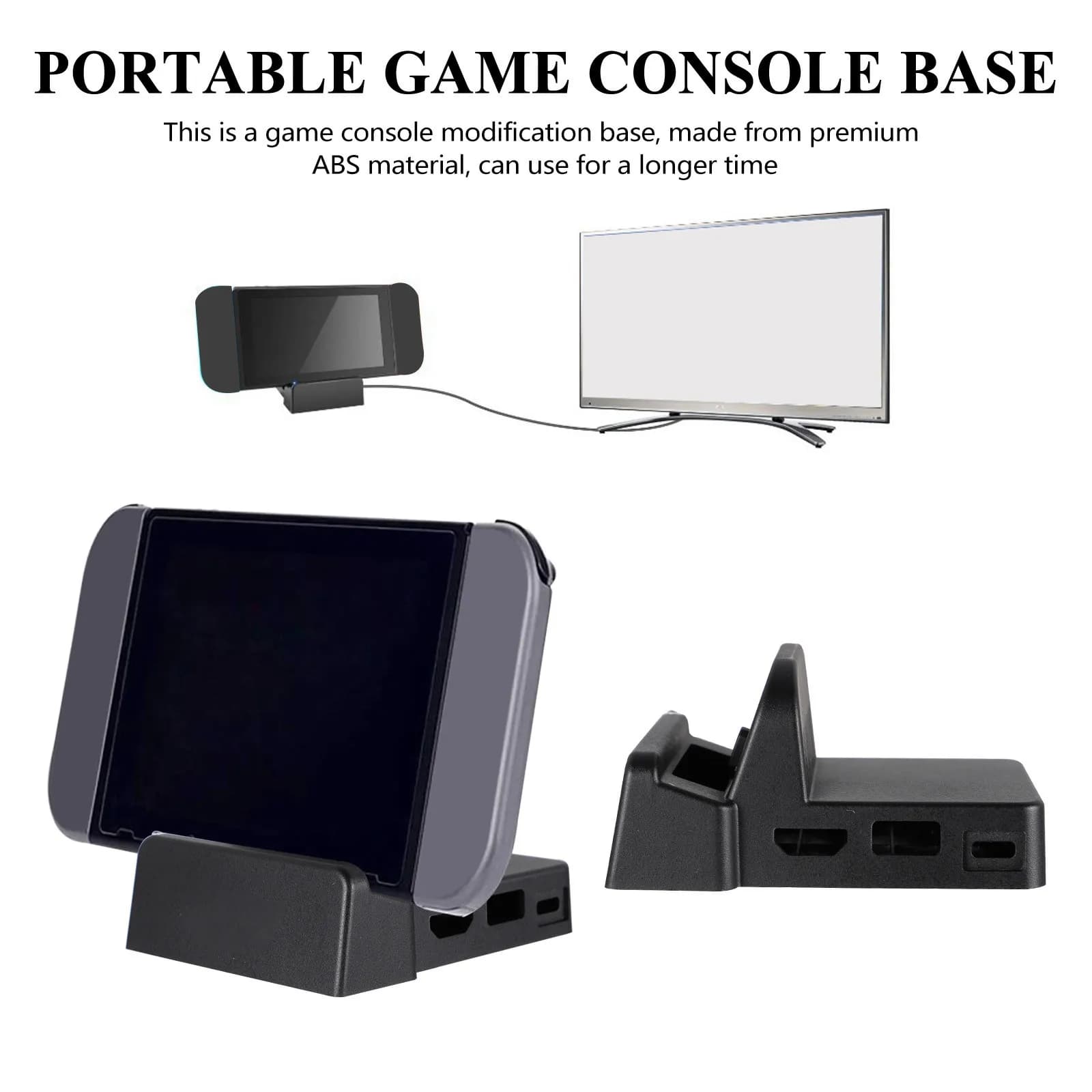 Base per Console di Gioco Portatile Compatta, Dock di Ricarica TV Sostitutivo per Switch, Mini Stazione di Aggancio, Accessorio per Console di Gioco
