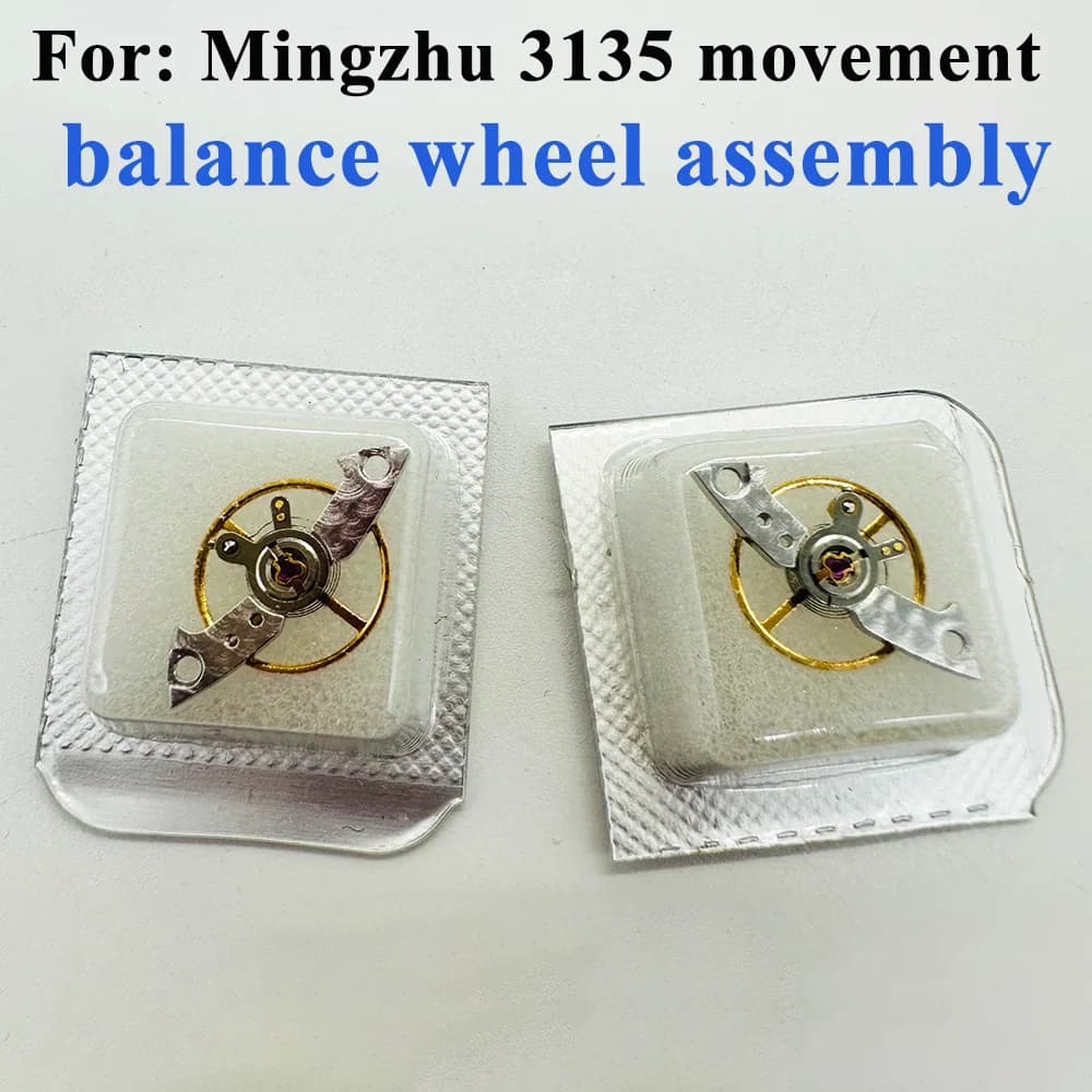 Accessori per Movimenti di Orologi: Gruppo Ruota di Bilanciamento Adatto per Movimento Mingzhu 3135, Ricambi per Riparazione Orologi