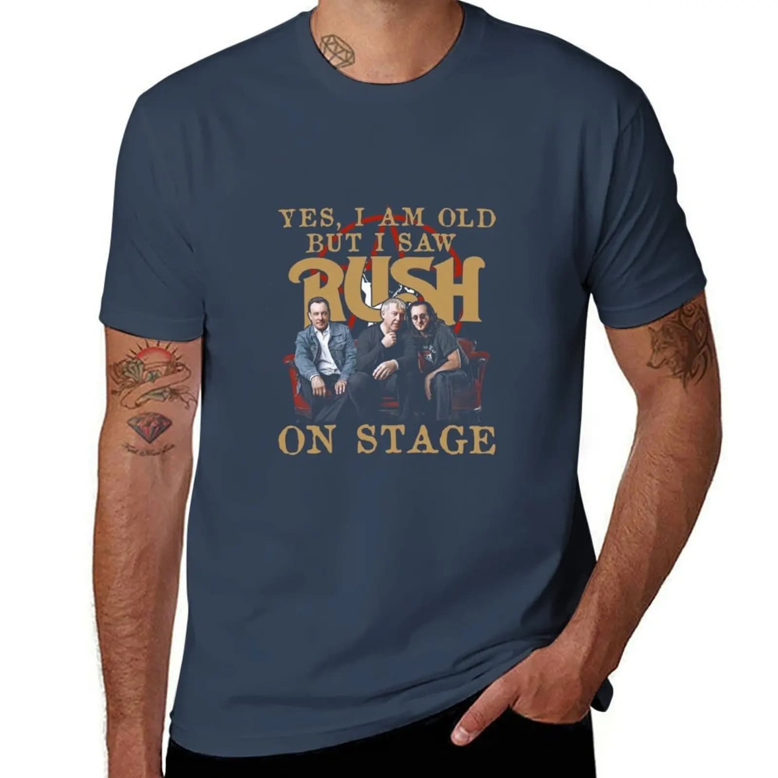 Yes On I Rock But Ban-d Lee St-age I Am Lifeson Retro Saw Ru*sh Old T-Shirt Minimal Art Print T-Shirt