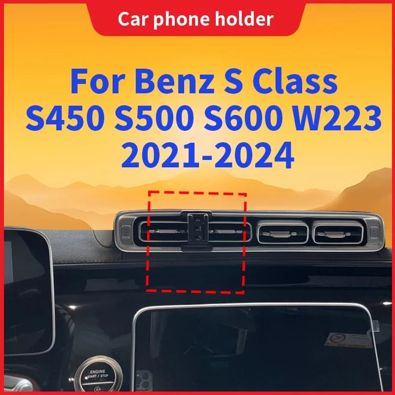 Per Mercedes Benz Classe S S450 S500 S600 W223 2021-2024 Supporto Del Telefono Per Auto Speciale Base Fissa di Ricarica Senza Fili Accessori Auto