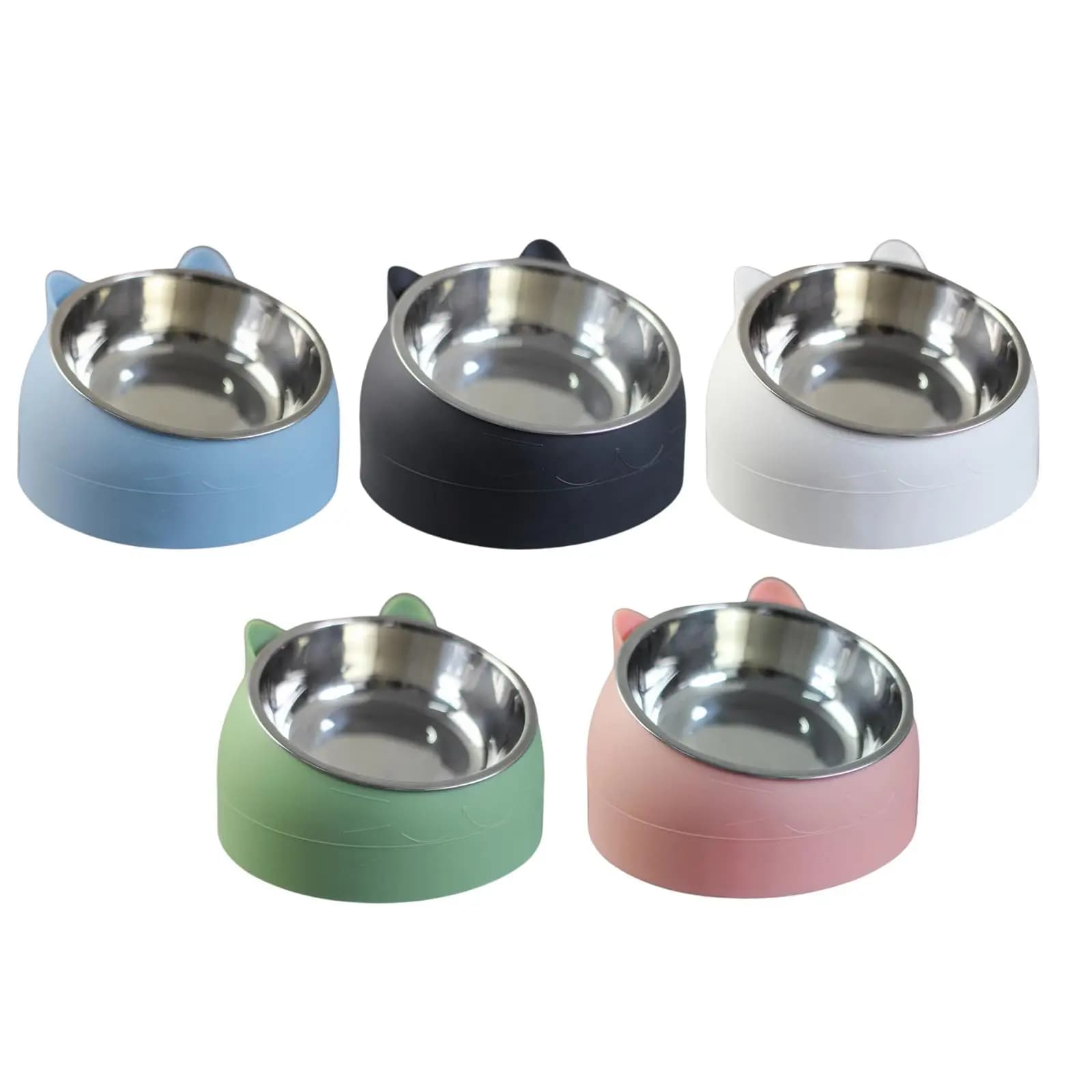 Mangiatoia per animali domestici 15 ° Ciotola protettiva per il collo antiscivolo con mangiatoia per alimenti rialzata Ciotola per cani per gatti