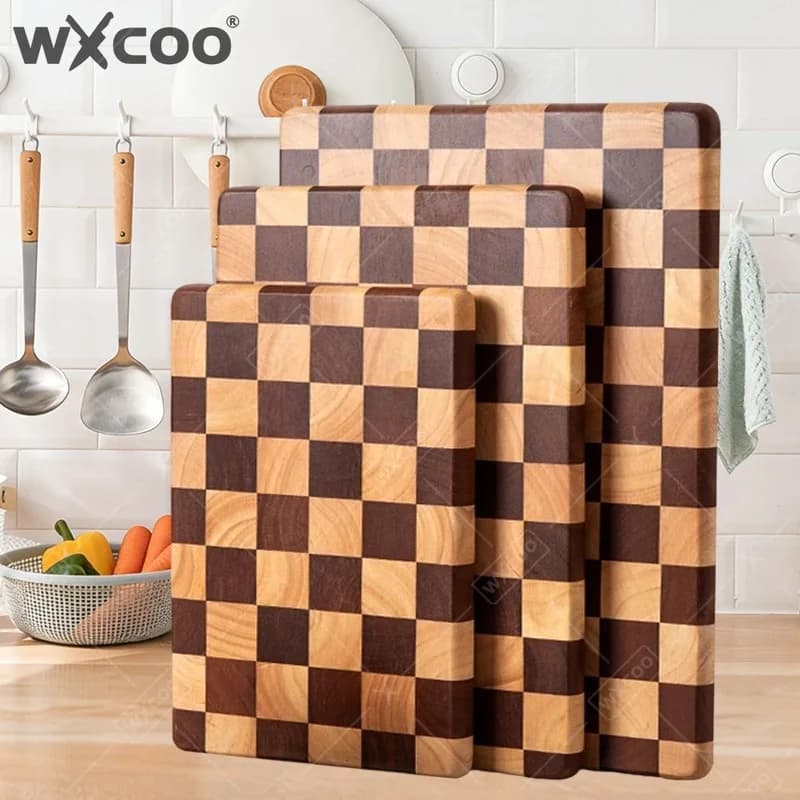 WXCOO Solid Wood Cutting Board Mosaic Kitchen Tool Household Tray Chopping Blocks Wooden Cutting Boards Cutting Boards Mosaic