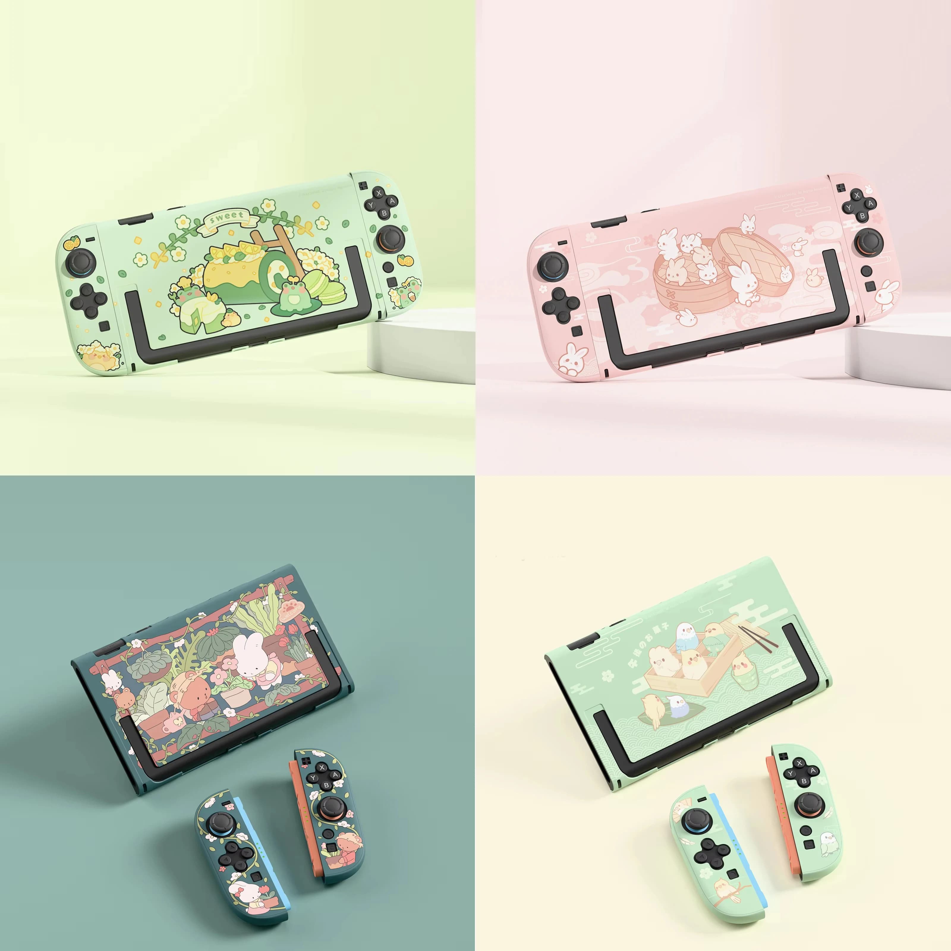 Simpatica protezione rigida opaca per cover posteriore anteriore in cristallo per Nintendo Switch 2 Custodia protettiva completa per controller di gioco Joycon NS2