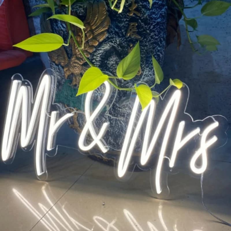 Mr and Mrs Neon Sign Custom Led Neon Light Sign per matrimonio matrimonio Memorial Day Decoration Decor Love Party
