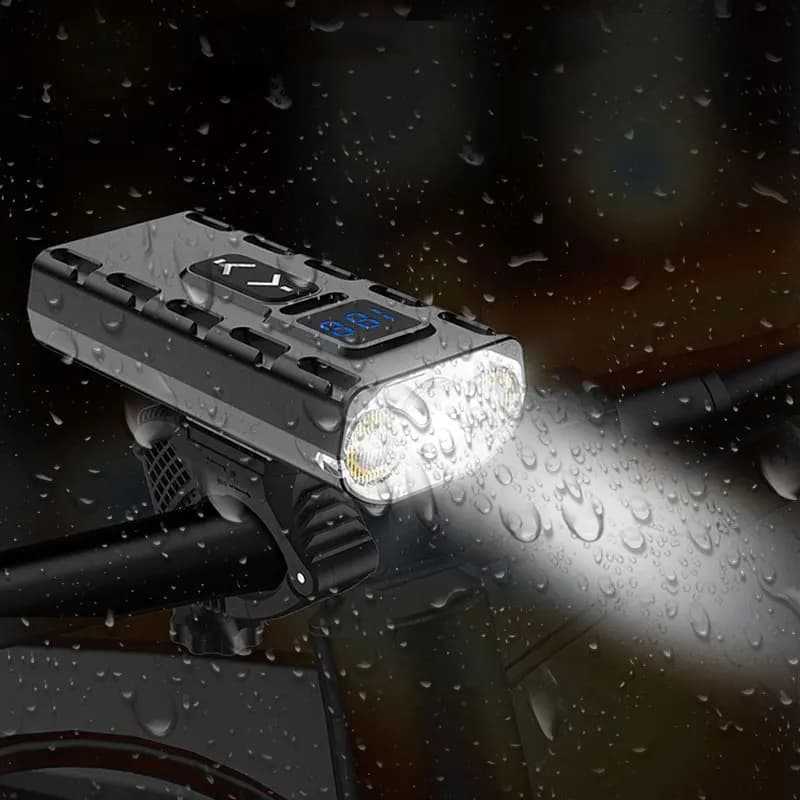 Luce per bicicletta ricaricabile USB antipioggia Faro per ciclismo Accessori per biciclette a LED Lampada per bici Luce anteriore per bicicletta 1