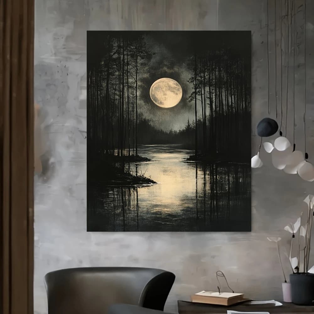 Gothic Full Moon Landscape 500/1000/1200/2000 PCS Jigsaw Puzzles Family Activity Relaxing Games for Living Room Home Decor Gift