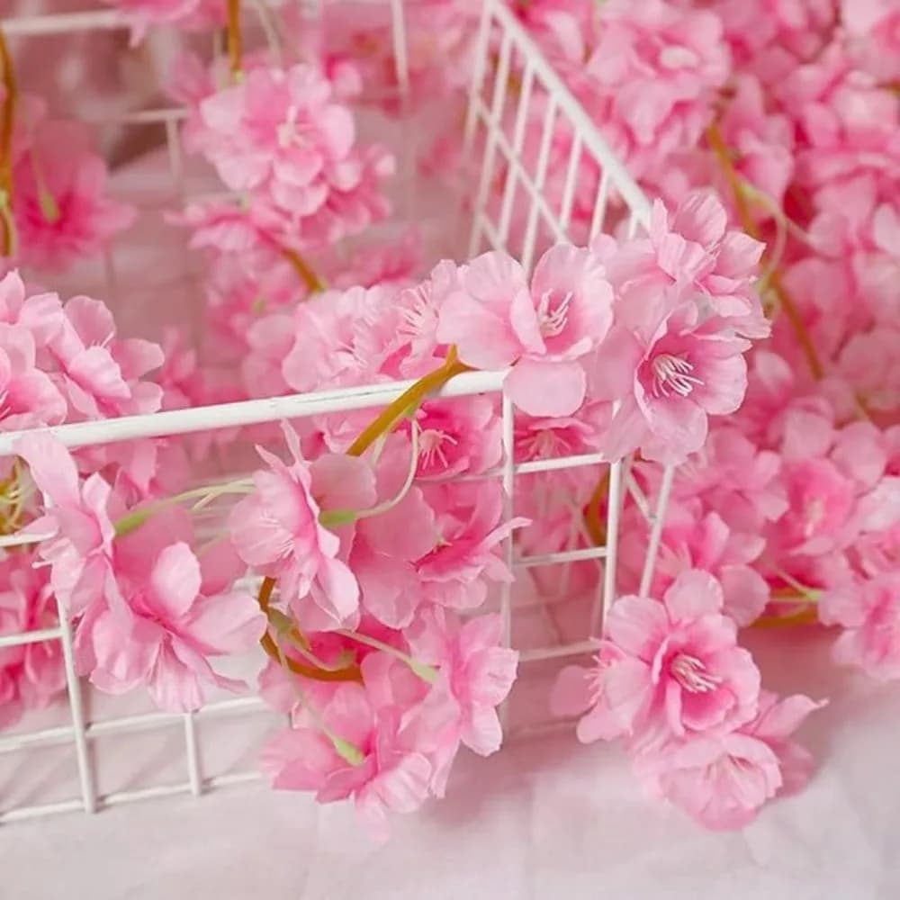 Pianta Artificiale di Gelsomino Invernale Pendente, Fiore Finto per Decorazione Casa, Balcone, Giardino, Matrimoni, Feste e Uso Quotidiano