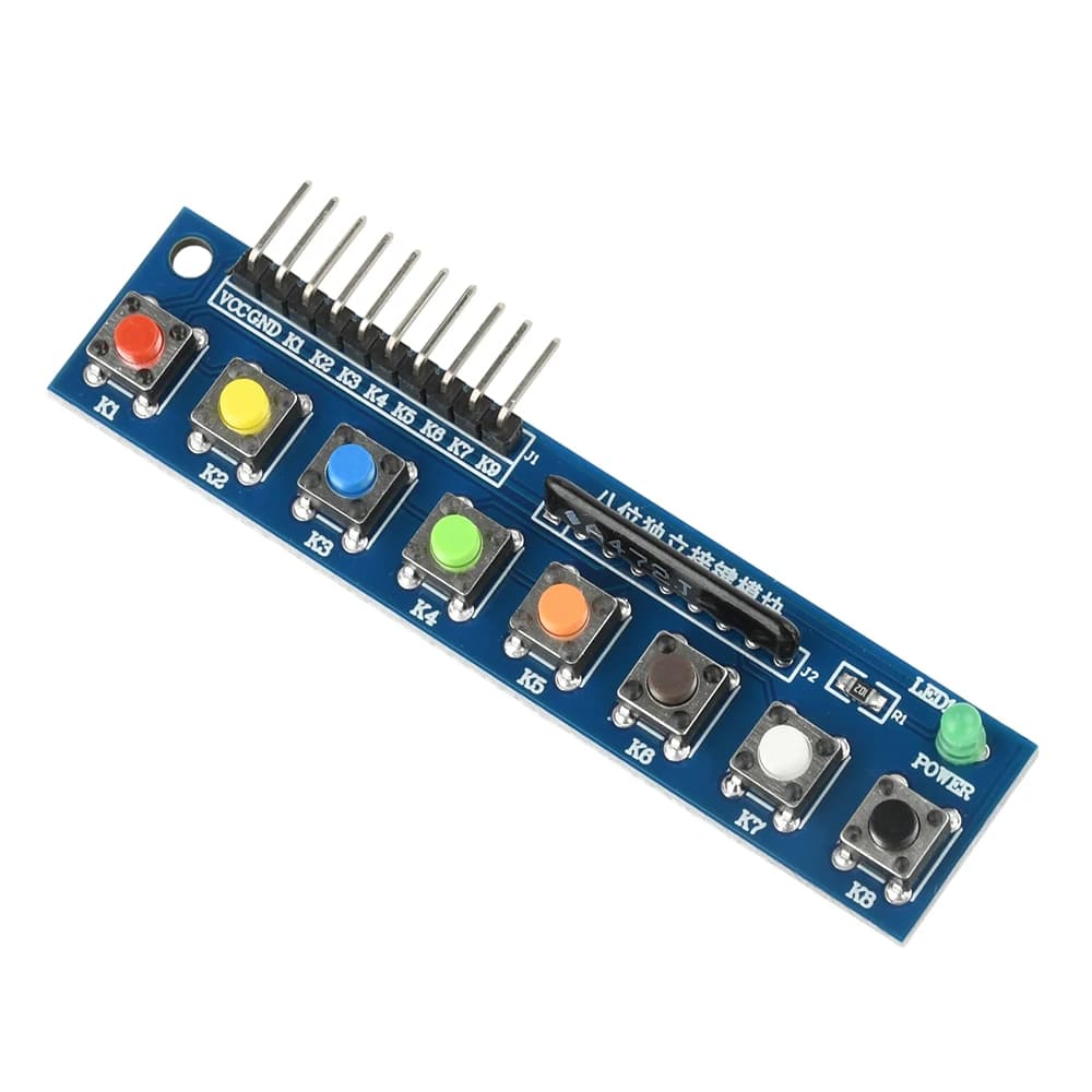 Modulo pulsante touch a 8 tasti con indicatori luminosi a LED per microcontrollore ARM Raspberry Pi - Tastiera con pulsante di tocco individuale