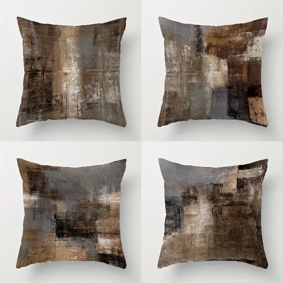 1/4 pezzi eleganti federe con motivi astratti fodera per cuscino del divano decorazione della camera da letto di casa