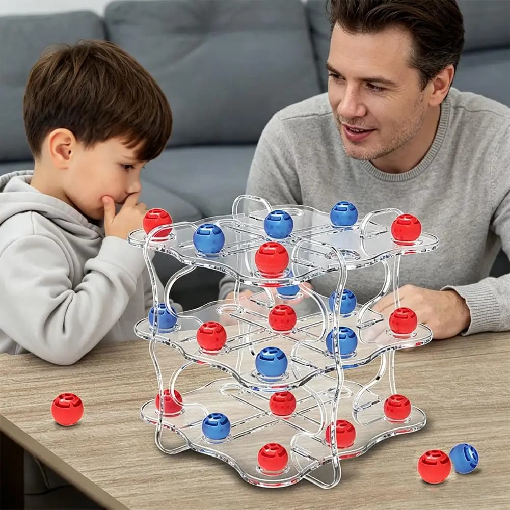Gioco di Scacchi 3D per Due Giocatori, Set da Tavolo Educativo per Allenamento del Pensiero Logico e Strategico, per Bambini e Adulti