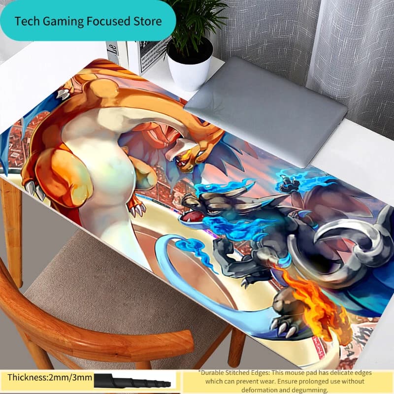 Tappetino per mouse Pokemon Pikachu Anime Accessori da gioco Mousepad Gamer PC Completo Tappetino per tastiera per computer Varmilo Table
