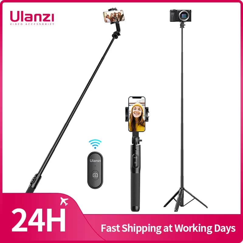 Ulanzi SK-03 1.5m Bluetooth Wireless Selfie Stick Treppiede Monopiede per Smartphone GoPro Hero 12 11 10 9 8 insta360 X3 DSLR Camera