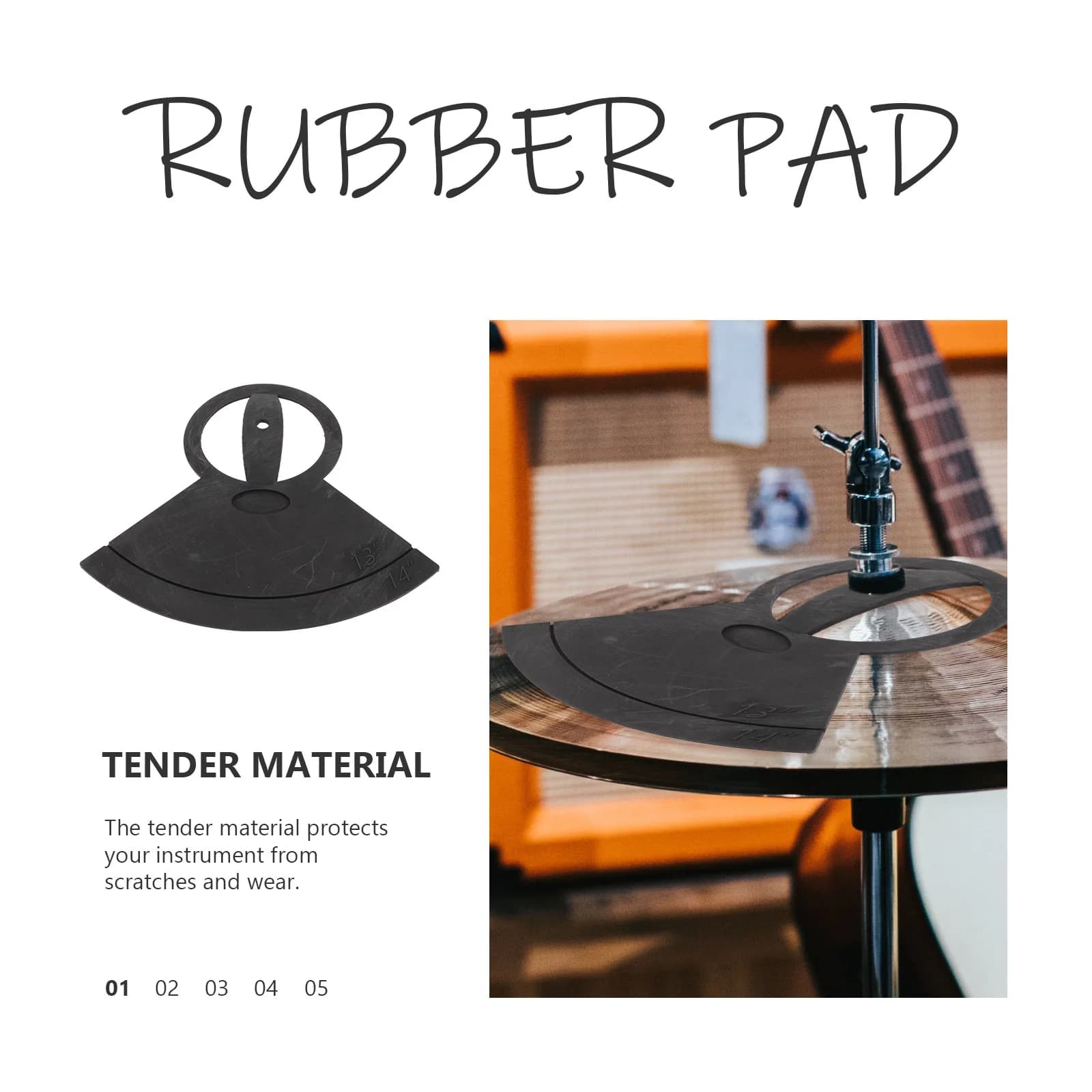 Creative Drum Set Rubber Supple Mute Useful Tool for Practice Drum Set Mute Instrument Muffler Pad Instrument