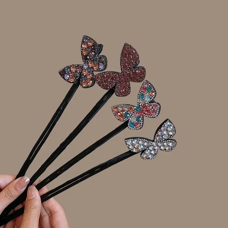 Stella strass fiore fermaglio per capelli Magic Bun bigodino Styling Twist Maker strumenti Dount Twist accessori per capelli donna ragazza capelli Braider