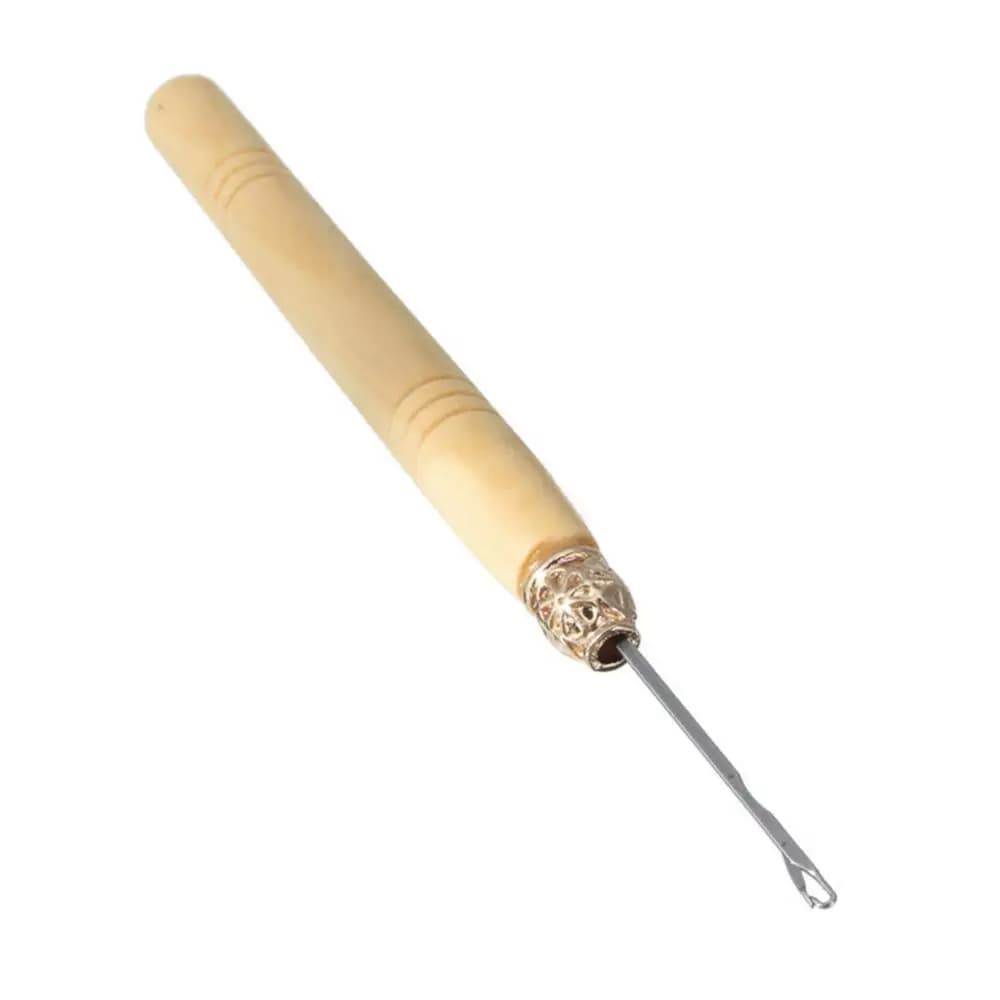 Uncinetti Kit Manico in legno Aghi per uncinetto Tessuto di filato Ferri da maglia Set Strumento per tessitura fai da te Parrucca Estensione dei capelli Ago per uncinetto