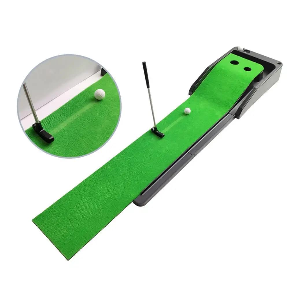 Lightweight Portable Golf Putting Pad Automatic Ball Return Anti Slip Mat for Mini Golf Indoor Training Set