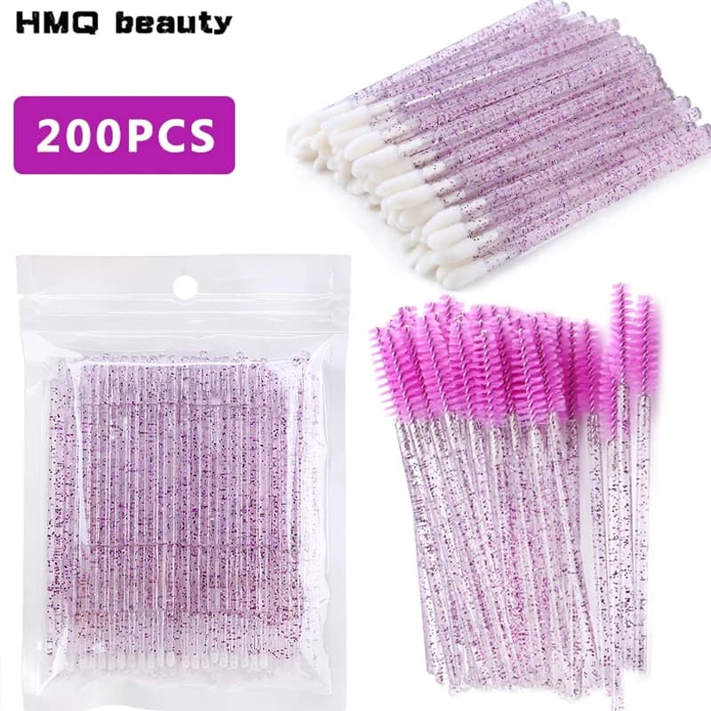 100/200 pcs Brush for Make-up Use And Drop Crystal Lip Gloss Microbrush Mascara Sticks Applicator Extension Eyelash Supplies Accessories