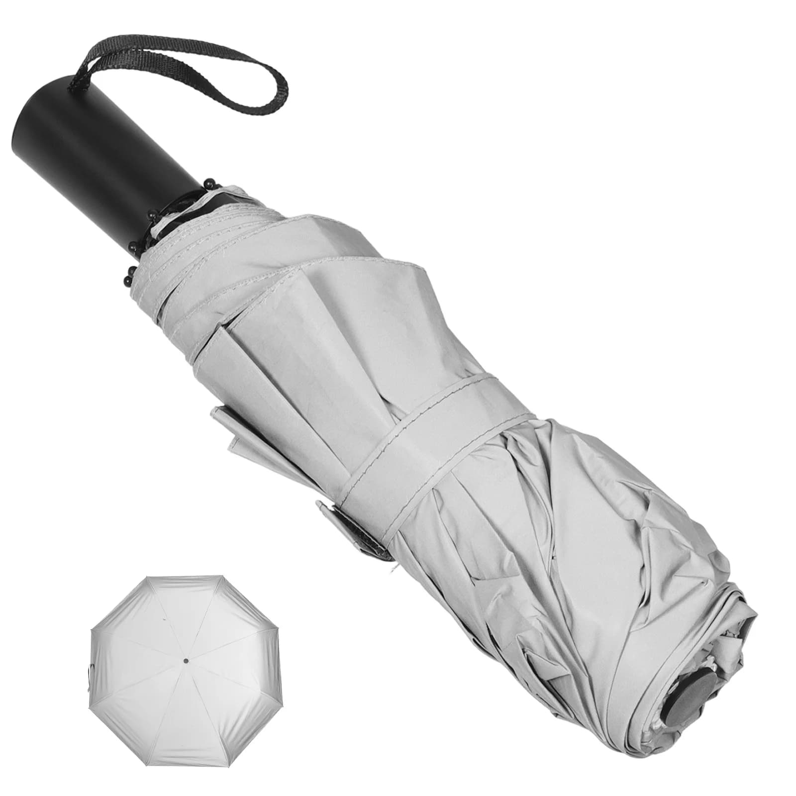 Ombrello UV Attivo ad acqua Cambia colore Design riflettente Sicurezza notturna Viaggio Ombrello pieghevole compatto Leggero portatile