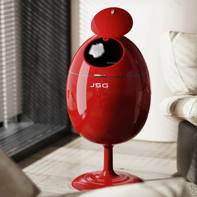 Wastebasket Trash Can Floor Restaurant Decorative Sanitary Bucket Household Cleaning Tools Merchandises Recycle Bin Trash Can