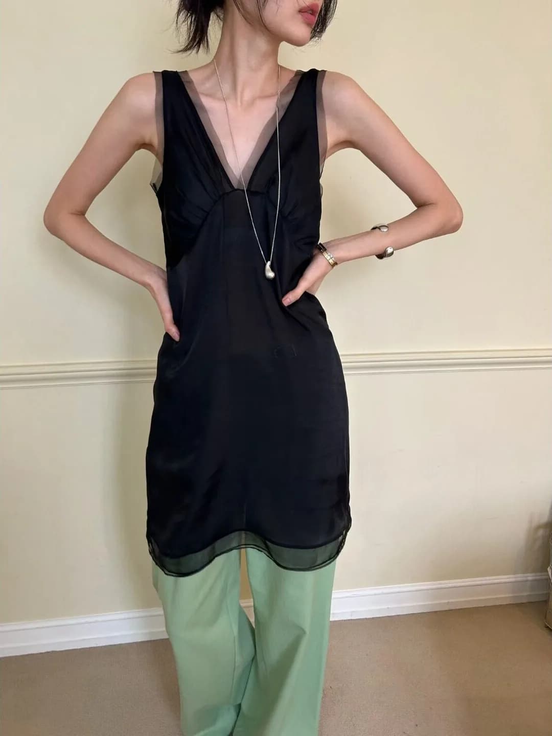 Fashionable Sleeveless Vest Dress Chic Versatile Korean Style Women's Dress for Various Occasions Spring Autumn Winter Wear