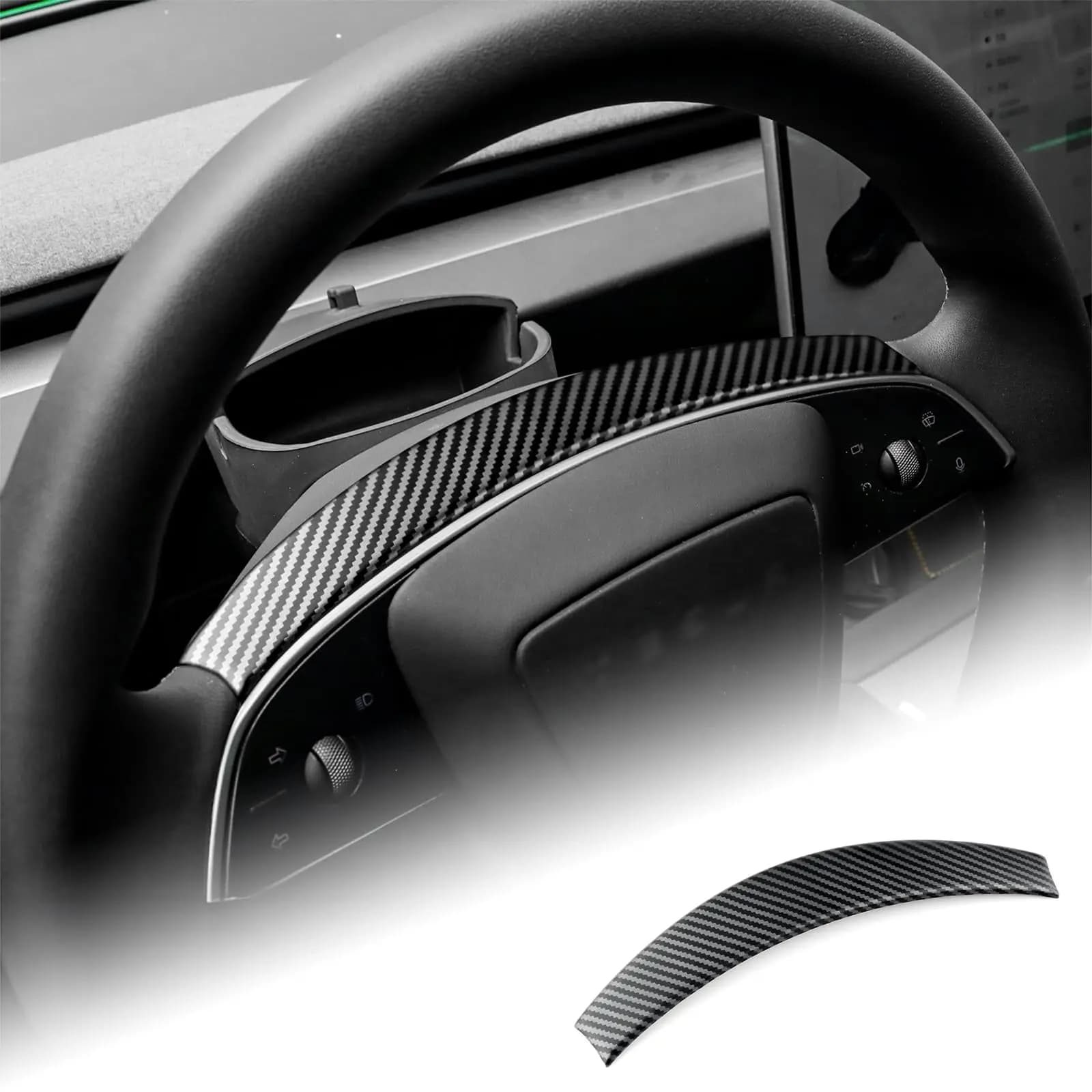 Carbon Fiber Decorative Sticker for Auto Flyer, for Tesla Model Y Juniper 2025 and Model 3 Highland 2024